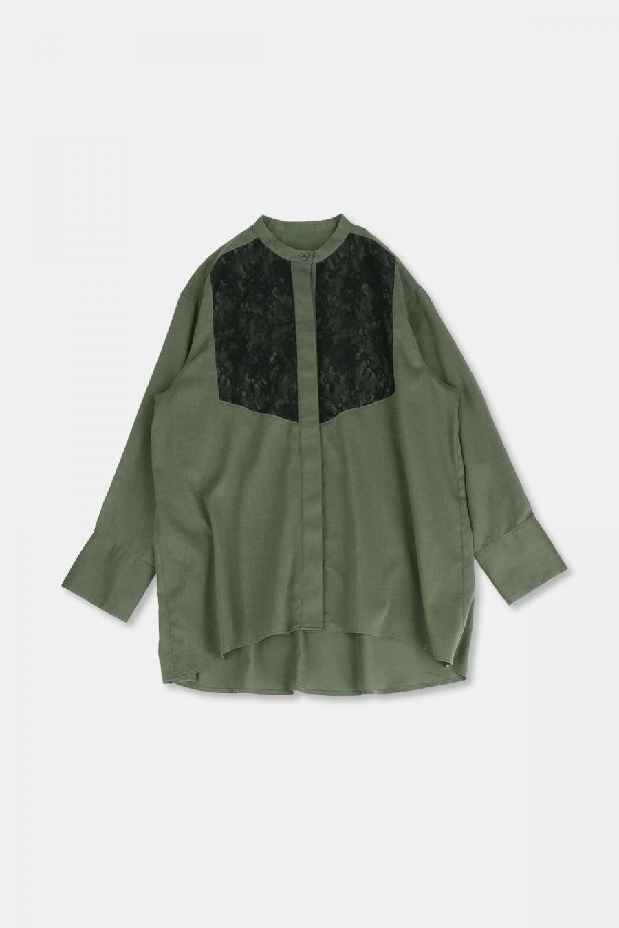 バンドカラーブラウス