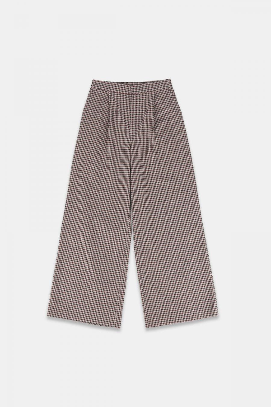 ワイドパンツ ガンクラブチェック