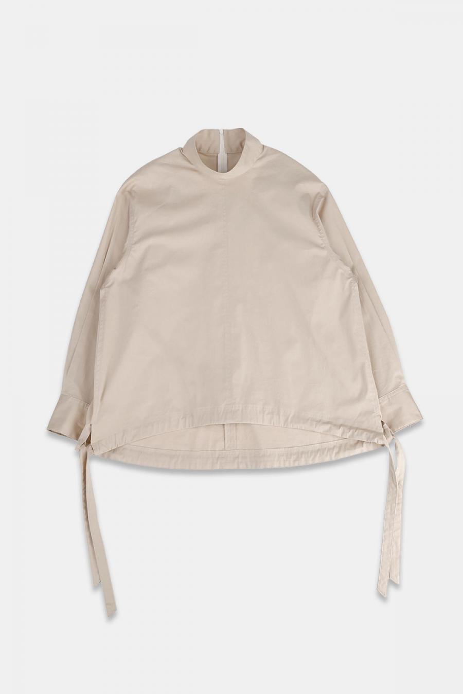 ハイネックプルオーバーブラウス ブロードストレッチ