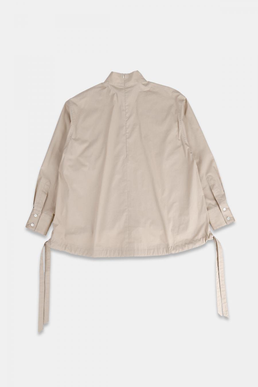 ハイネックプルオーバーブラウス ブロードストレッチ