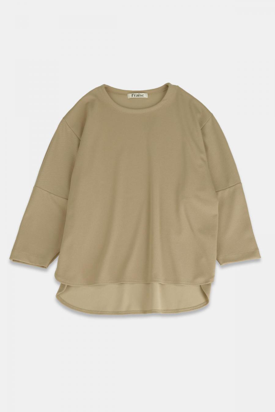 クルーネックプルオーバー　ストレッチカルゼ