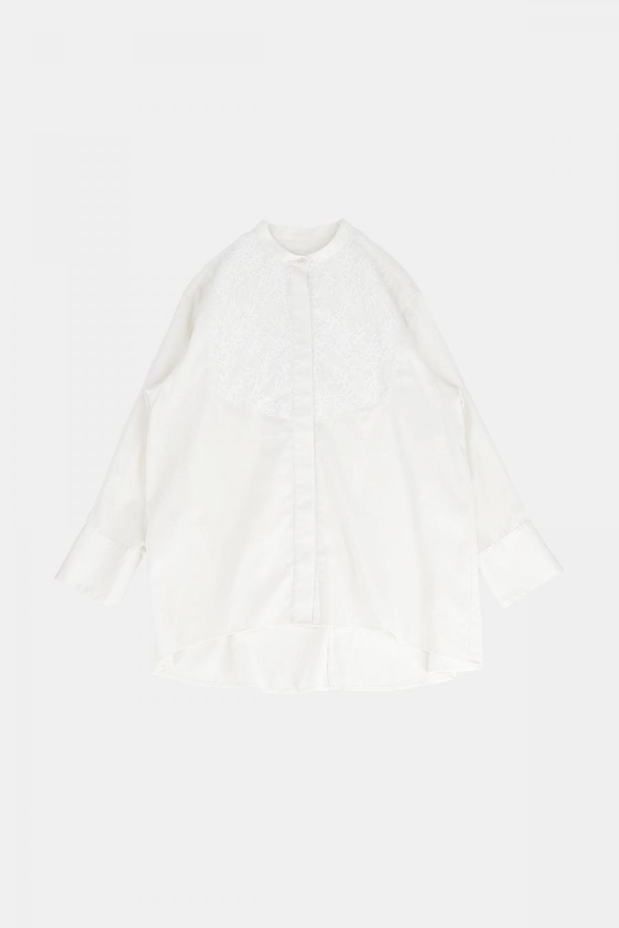 バンドカラーブラウス