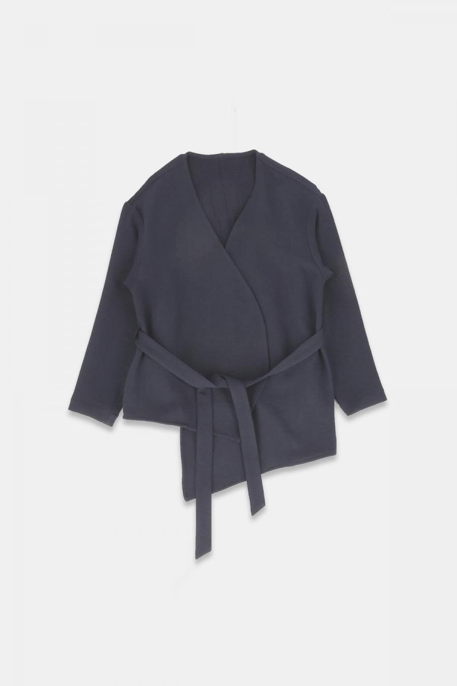 アシンメトリーガウンジャケット　アンティークジョーゼット