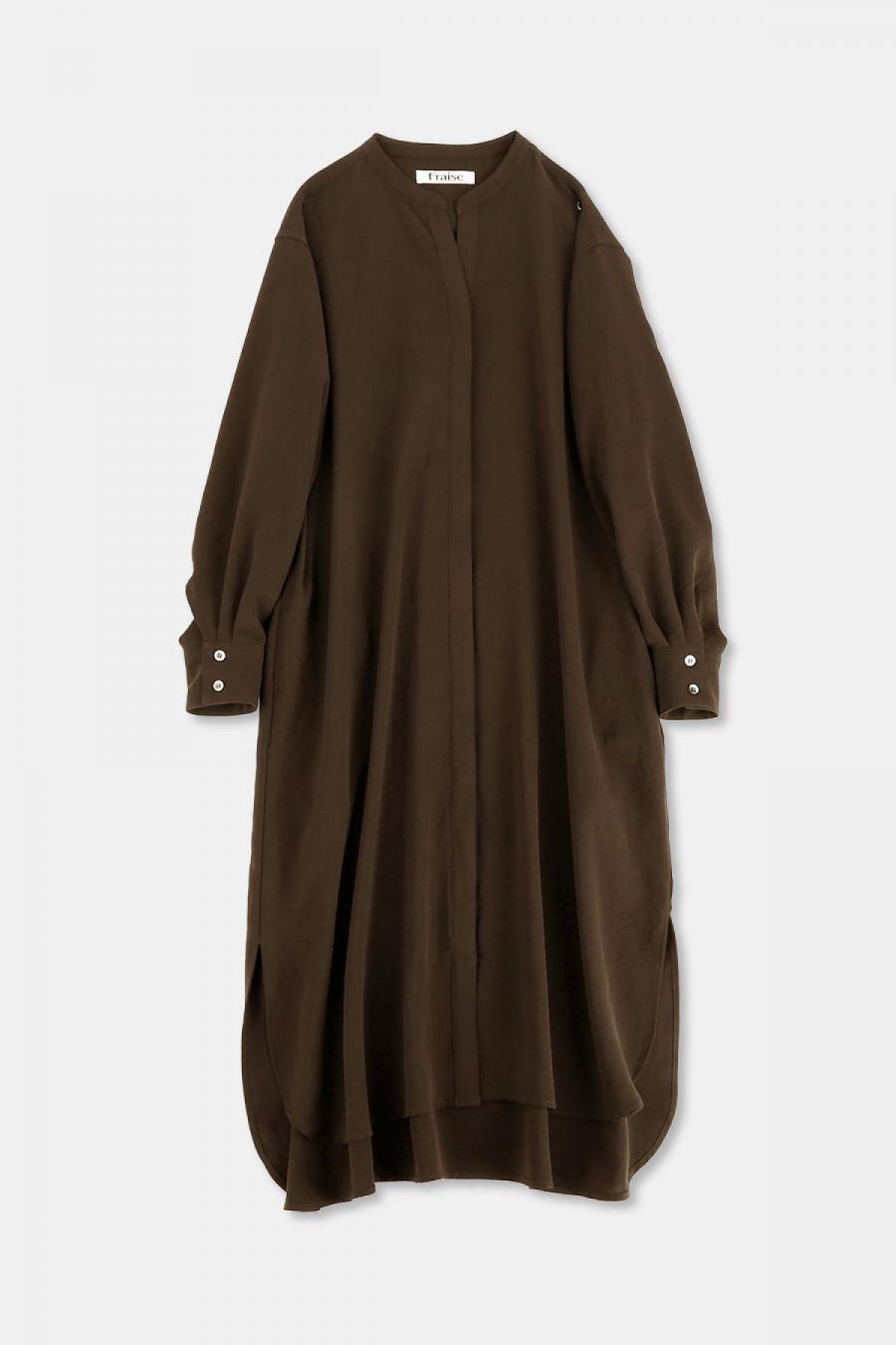 シャツワンピース　ドライツイルワッシャー