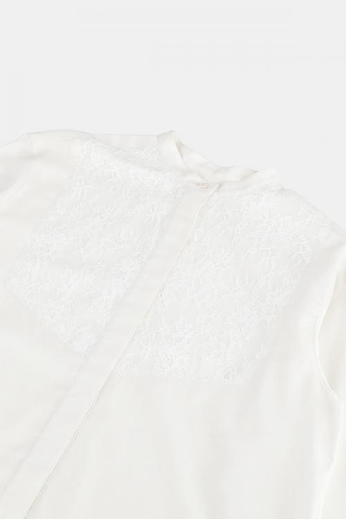 バンドカラーブラウス