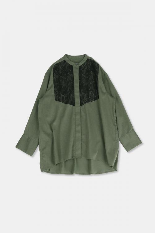 バンドカラーブラウス