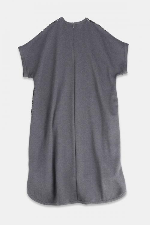 ワンピース　タペスト柄レース切替