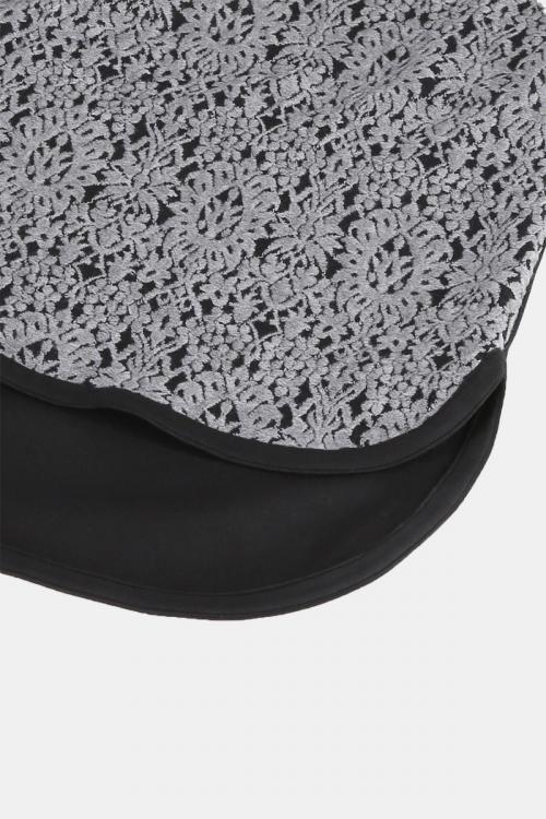 ワンピース　タペスト柄レース切替