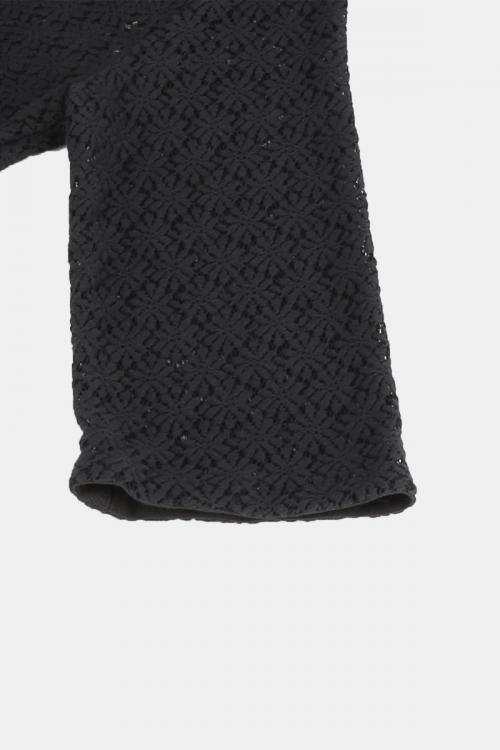 クルーネックプルオーバー　マーガレット柄レース