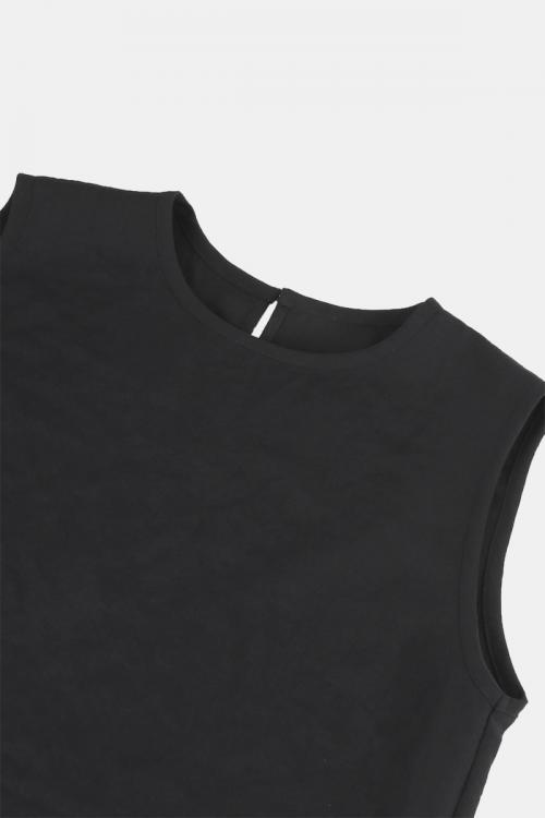 ノースリーブプルオーバー　スカラップレース切替