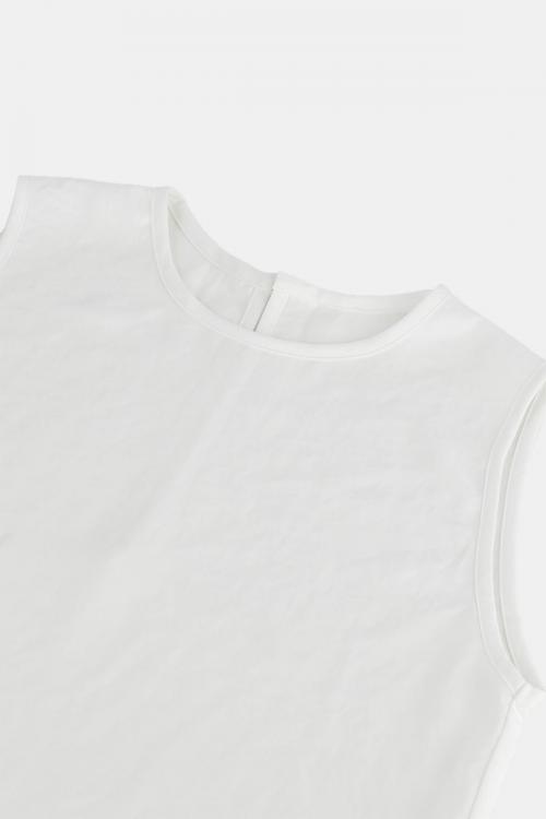 ノースリーブプルオーバー　スカラップレース切替