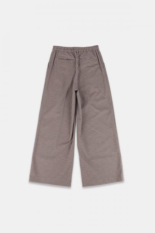 ワイドパンツ　ガンクラブチェック