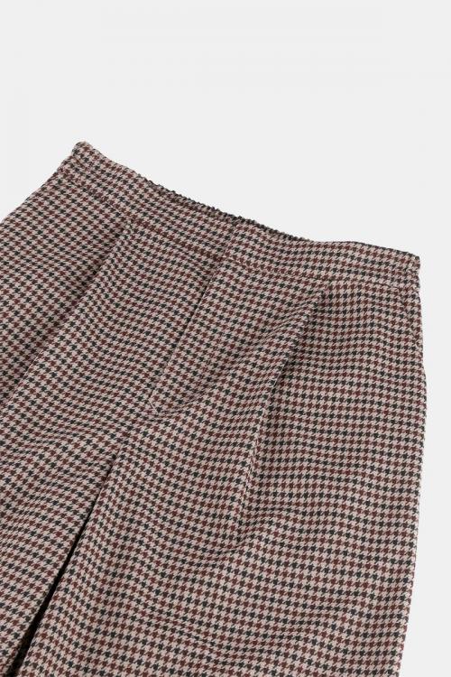 ワイドパンツ　ガンクラブチェック