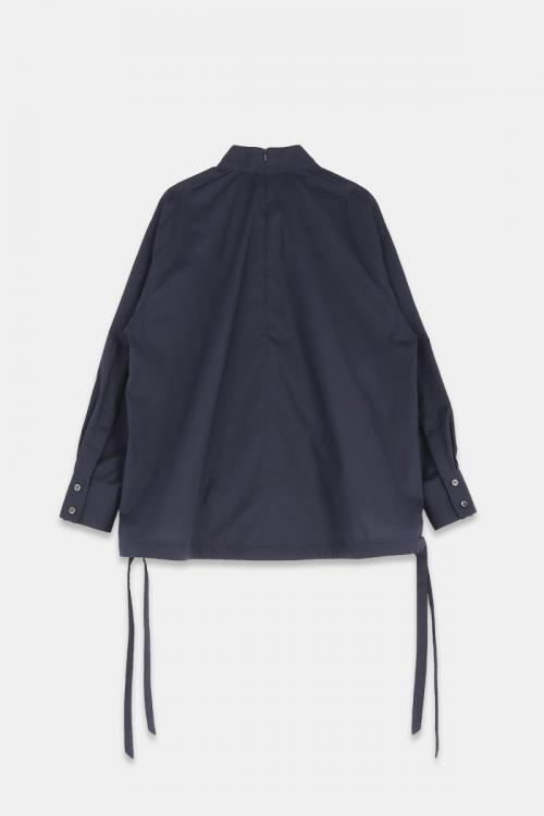 ハイネックプルオーバーブラウス　ブロードストレッチ