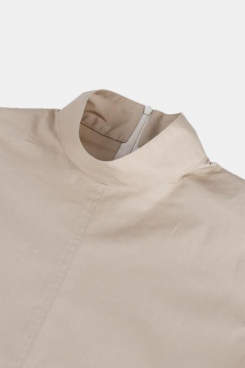 ハイネックプルオーバーブラウス　ブロードストレッチ