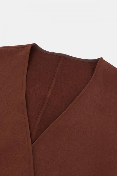 アシンメトリーガウンジャケット　アンティークジョーゼット