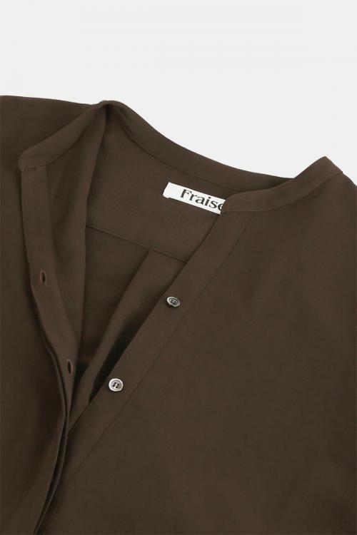 シャツワンピース　ドライツイルワッシャー