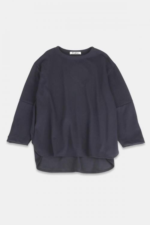 クルーネックプルオーバー　ストレッチカルゼ