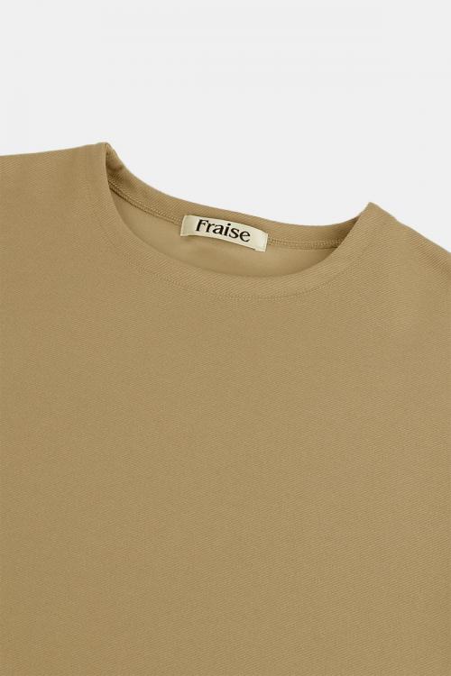 クルーネックプルオーバー　ストレッチカルゼ