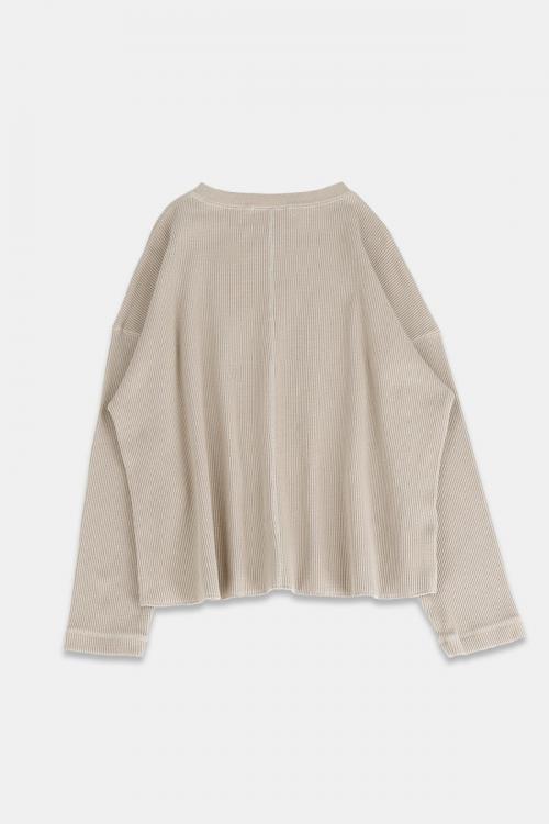 センター切替プルオーバー スーパーストレッチベアワッフル