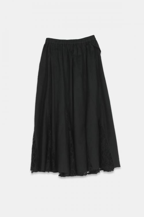 Asymmetric Flared Skirt Lace Switch 