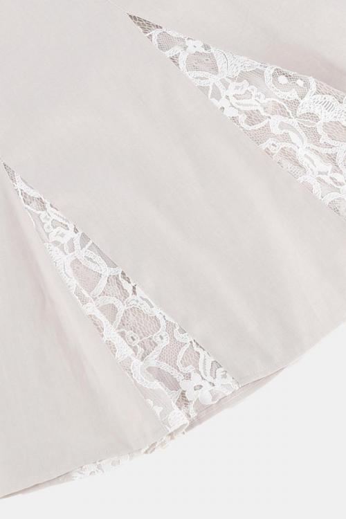 Asymmetric Flared Skirt Lace Switch 